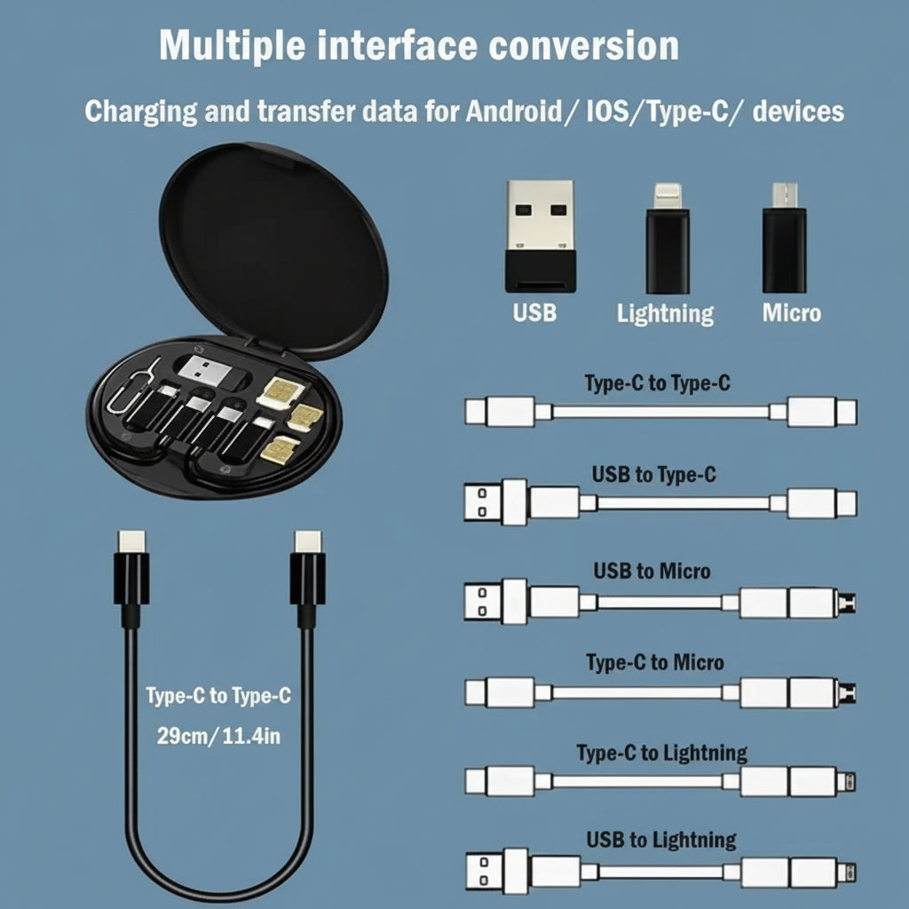 Fast Charging Travel Cable Set